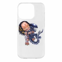 Чехол для iPhone 14 Pro Alien vs Predator - PrintSalon