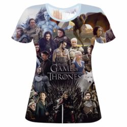 Жіноча 3D футболка All characters of the game of thrones art - PrintSalon