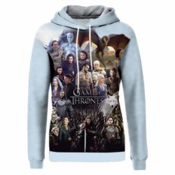Жіноче 3D худі All characters of the game of thrones art