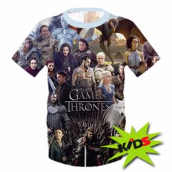 Дитяча 3D футболка All characters of the game of thrones art - PrintSalon