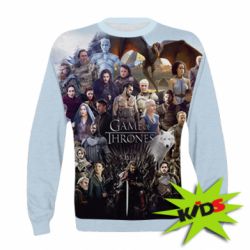 Дитячий 3D світшот All characters of the game of thrones art - PrintSalon