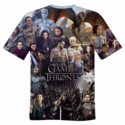 Чоловіча футболка 3D All characters of the game of thrones art - PrintSalon