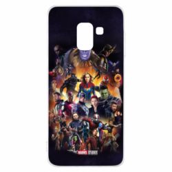 Чохол для Samsung A8 2018 ALL heroes of the universe marvel - PrintSalon
