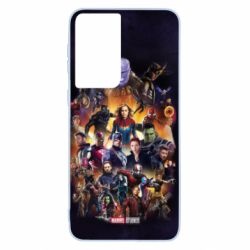 Чехол для Samsung S21 ALL heroes of the universe marvel
