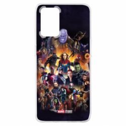Чохол для Oppo A74 4G ALL heroes of the universe marvel - PrintSalon