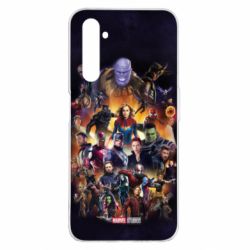 Чохол для Realme 6 Pro ALL heroes of the universe marvel - PrintSalon