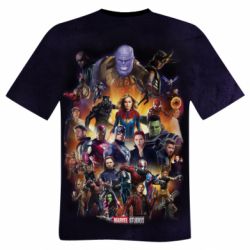 Чоловіча футболка 3D ALL heroes of the universe marvel - PrintSalon