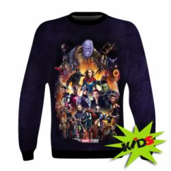 Дитячий 3D світшот ALL heroes of the universe marvel - PrintSalon