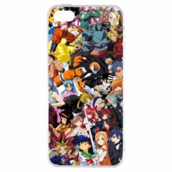Чехол для iPhone5/5S/SE All the heroes of anime - PrintSalon