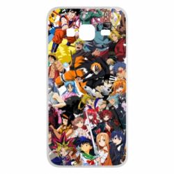 Чехол для Samsung J3 2016 All the heroes of anime - PrintSalon
