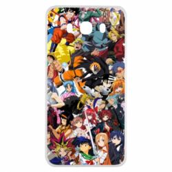 Чехол для Samsung J7 2016 All the heroes of anime - PrintSalon
