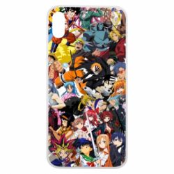 Чехол для iPhone Xs Max All the heroes of anime - PrintSalon