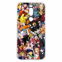 Чехол для Meizu X8 All the heroes of anime - PrintSalon