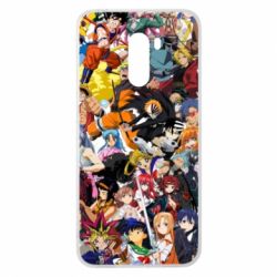 Чехол для Xiaomi Pocophone F1 All the heroes of anime - PrintSalon