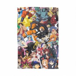 Полотенце с принтом All the heroes of anime - PrintSalon