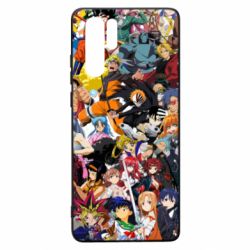 Чехол для Huawei P30 Pro All the heroes of anime - PrintSalon