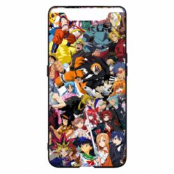 Чехол для Samsung A80 All the heroes of anime - PrintSalon