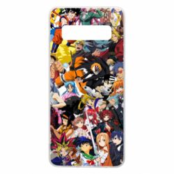 Чехол для Samsung S10 All the heroes of anime - PrintSalon