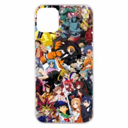 Чехол для iPhone 11 Pro All the heroes of anime - PrintSalon