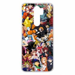 Чехол для Xiaomi Redmi Note 8 Pro All the heroes of anime - PrintSalon