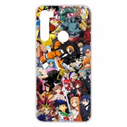 Чехол для Xiaomi Redmi Note 8 All the heroes of anime - PrintSalon