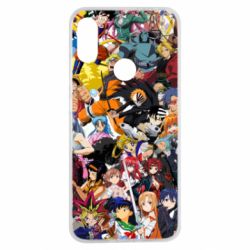 Чехол для Xiaomi Redmi Note 7 All the heroes of anime - PrintSalon
