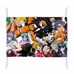 Флаг All the heroes of anime - PrintSalon
