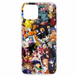 Чехол для iPhone 12 All the heroes of anime - PrintSalon