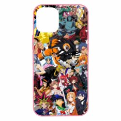 Чехол для iPhone 12 mini All the heroes of anime - PrintSalon