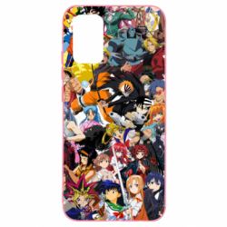 Чехол для Samsung A02s/M02s All the heroes of anime - PrintSalon