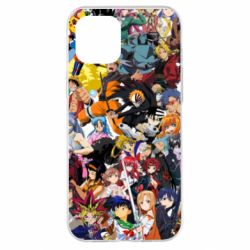 Чехол для iPhone 12 Pro Max All the heroes of anime - PrintSalon