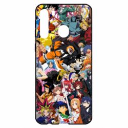 Чехол для Samsung A21 All the heroes of anime - PrintSalon