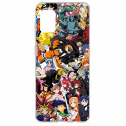 Чехол для Samsung A31 All the heroes of anime - PrintSalon