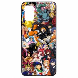 Чехол для Samsung A41 All the heroes of anime - PrintSalon