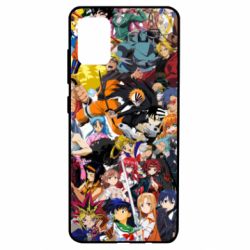 Чехол для Samsung A51 All the heroes of anime - PrintSalon