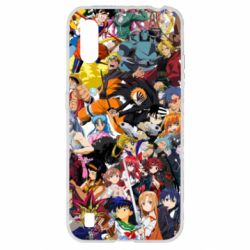 Чехол для Samsung A01/M01 All the heroes of anime