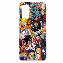 Чехол для Samsung S20 All the heroes of anime - PrintSalon