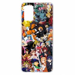 Чехол для Samsung S20+ All the heroes of anime - PrintSalon