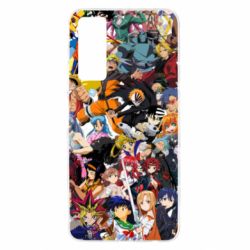 Чехол для Huawei P Smart 2021 All the heroes of anime - PrintSalon