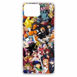 Чехол для Oppo A73 All the heroes of anime - PrintSalon