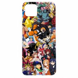 Чехол для Oppo A92s All the heroes of anime - PrintSalon