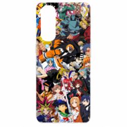 Чехол для Oppo Reno 4 Pro All the heroes of anime - PrintSalon