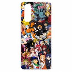 Чехол для Oppo Find X2 All the heroes of anime - PrintSalon