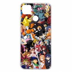Чехол для Xiaomi Redmi 9c All the heroes of anime - PrintSalon