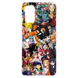 Чехол для Realme 7 Pro All the heroes of anime - PrintSalon