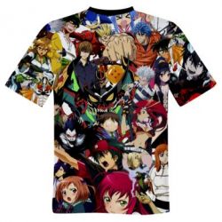Чоловіча футболка 3D All the heroes of anime-PrintSalon Чоловіча футболка 3D All the heroes of anime