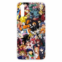 Чехол для Huawei P20 All the heroes of anime - PrintSalon