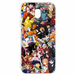 Чехол для Samsung J3 2017 All the heroes of anime - PrintSalon