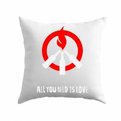 Подушка All you need is love (Коктейль Молотова) - PrintSalon