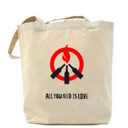 Эко-сумка All you need is love (Коктейль Молотова) - PrintSalon